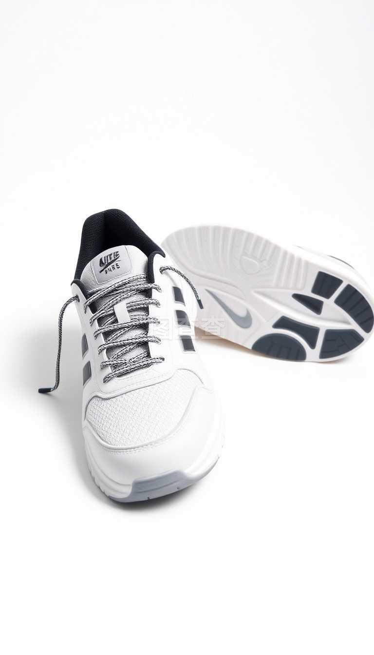 静默的宣言 白色背景上的运动鞋与运动服